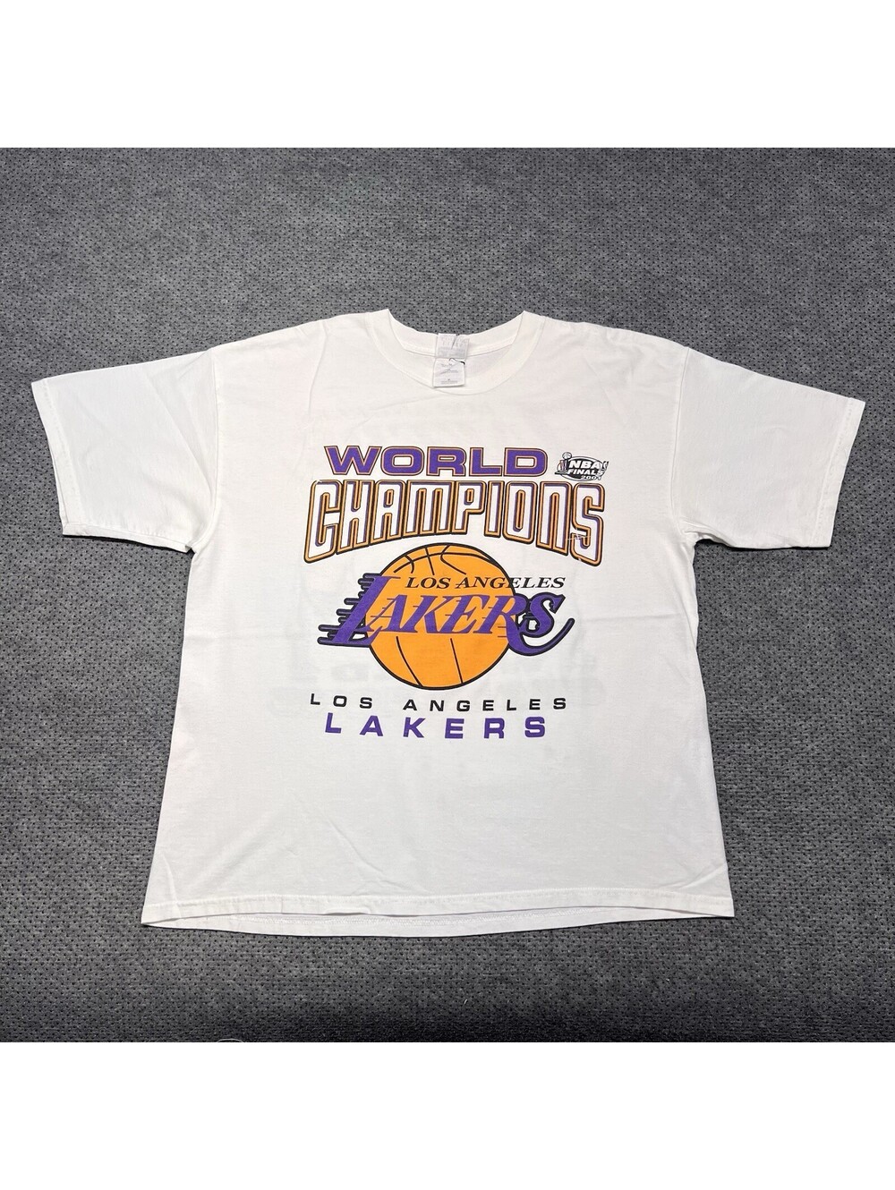 Vintage 2001 Los Angeles Lakers Western Conference Champions T-Shirt XL Rare Men